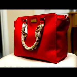 Red small satchel